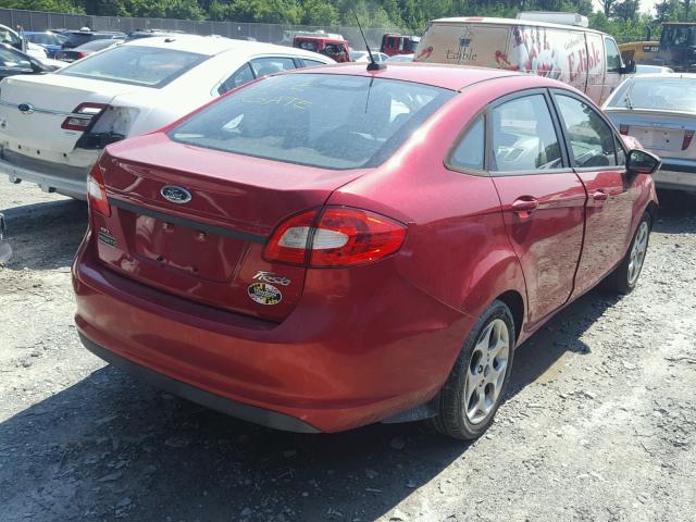 3FADP4CJ0BM108553 - 2011 FORD FIESTA SEL RED photo 4