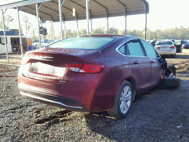 1C3CCCABXGN140709 - 2016 CHRYSLER 200 LIMITE BURGUNDY photo 4