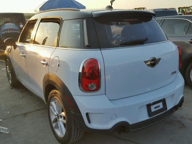 WMWZC3C59CWL81756 - 2012 MINI COOPER S C WHITE photo 3