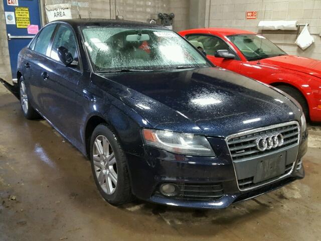 WAUBFAFL5AN042339 - 2010 AUDI A4 BLUE photo 1