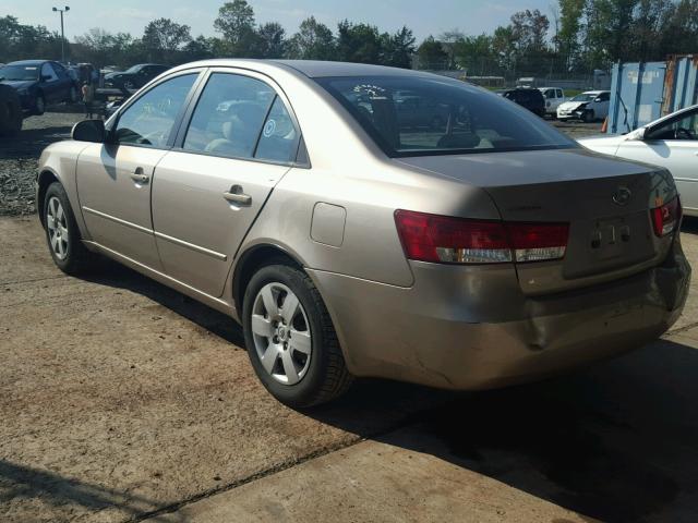 KMHET46CX6A089077 - 2006 HYUNDAI SONATA BEIGE photo 3