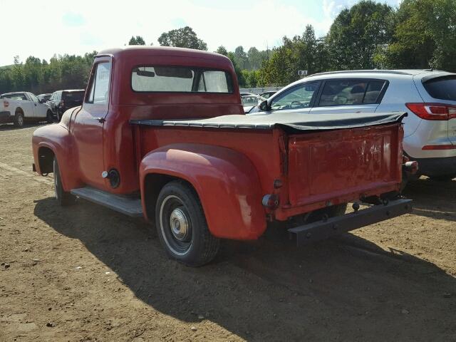 F10V5E23088 - 1955 FORD F100 RED photo 3