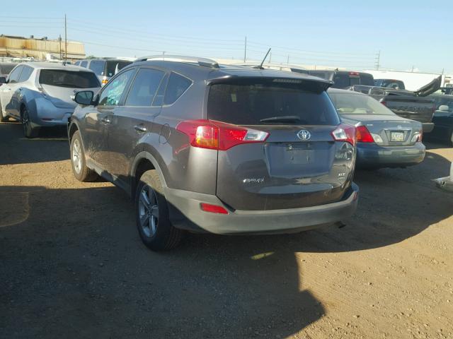 2T3RFREV9FW342789 - 2015 TOYOTA RAV4 XLE GRAY photo 3