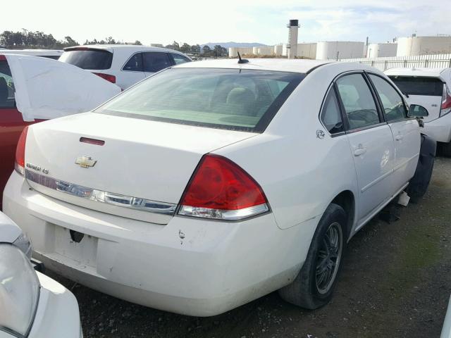 2G1WB58N489160412 - 2008 CHEVROLET IMPALA WHITE photo 4