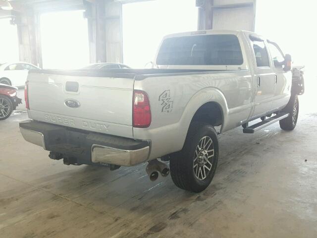 1FT8W3BT4FEB37111 - 2015 FORD F350 SUPER SILVER photo 4