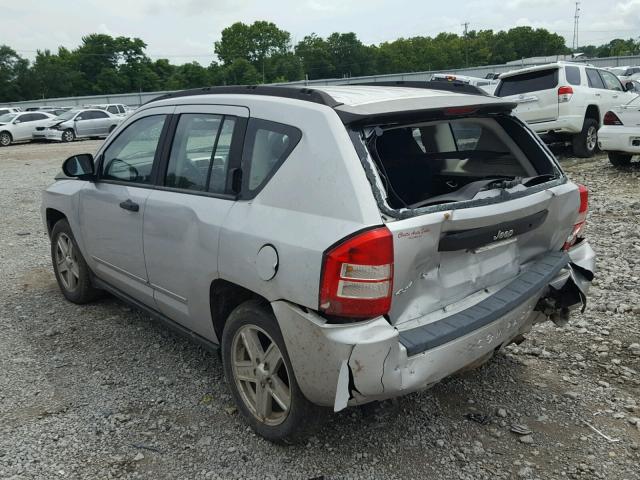 1J8FF47W78D663508 - 2008 JEEP COMPASS SP SILVER photo 3