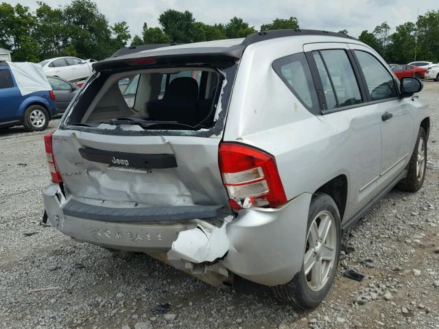 1J8FF47W78D663508 - 2008 JEEP COMPASS SP SILVER photo 4