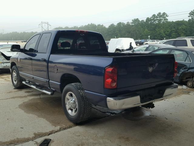 3D7KR28A37G832533 - 2007 DODGE RAM 2500 S BLUE photo 3
