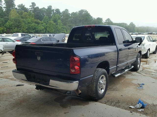 3D7KR28A37G832533 - 2007 DODGE RAM 2500 S BLUE photo 4