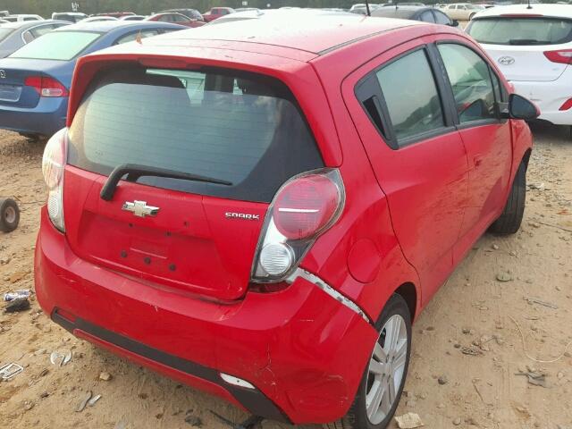 KL8CB6S93EC477218 - 2014 CHEVROLET SPARK LS RED photo 4