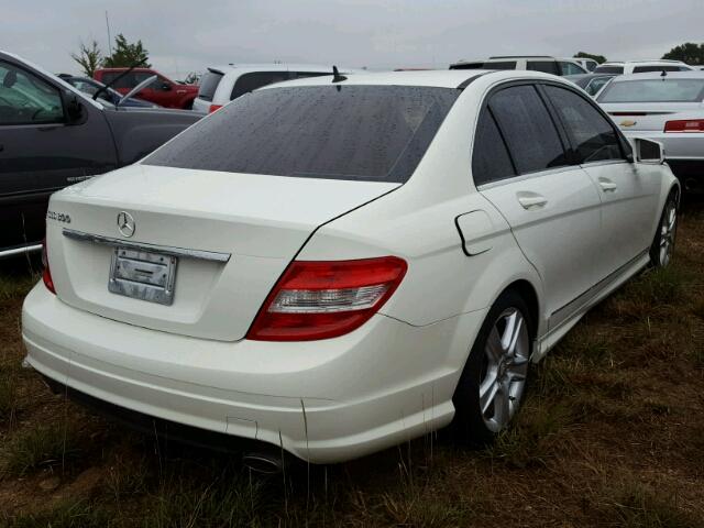 WDDGF5EB1BR168559 - 2011 MERCEDES-BENZ C WHITE photo 4