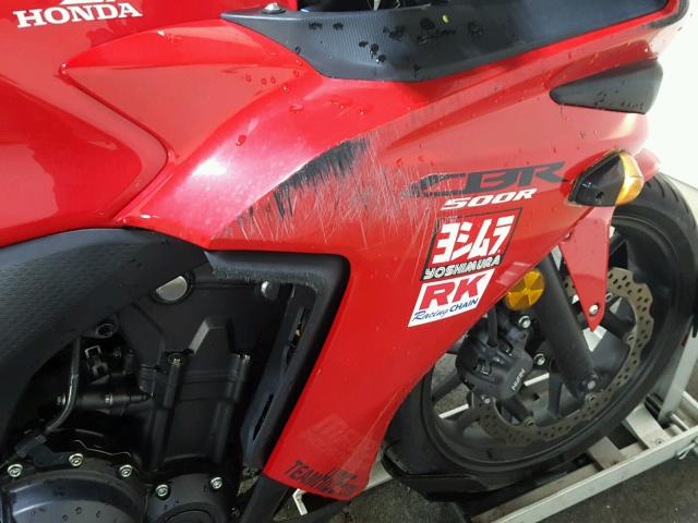 MLHPC4414D5003053 - 2013 HONDA CBR500 RED photo 15