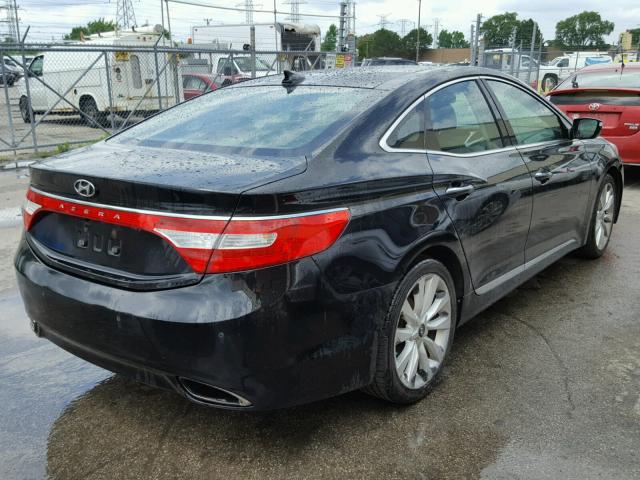 KMHFH4JG0DA257869 - 2013 HYUNDAI AZERA GLS BLACK photo 4