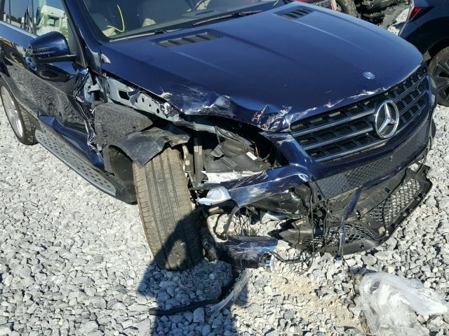 4JGDA5JB2FA449917 - 2015 MERCEDES-BENZ ML BLUE photo 9