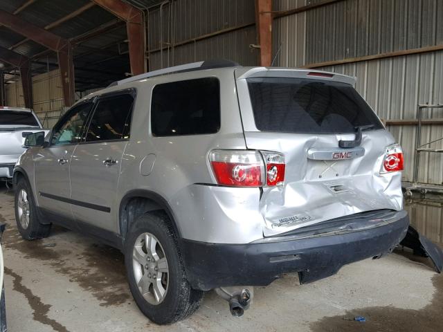 1GKLRKED8AJ114127 - 2010 GMC ACADIA SL SILVER photo 3