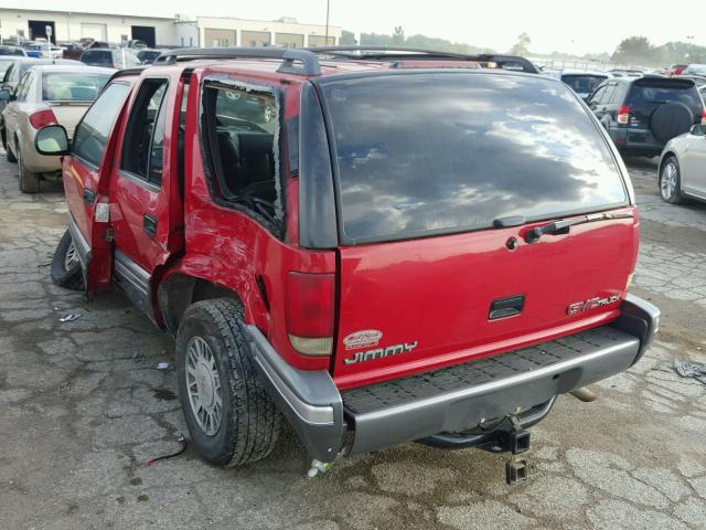 1GKDT13W1V2511635 - 1997 GMC JIMMY RED photo 3