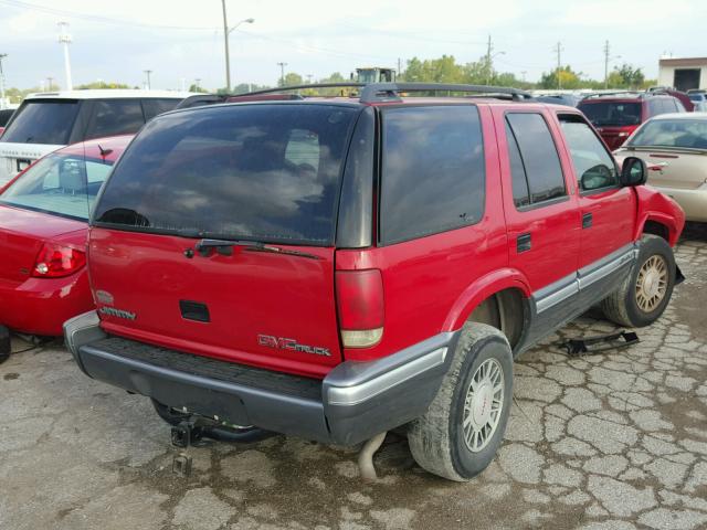 1GKDT13W1V2511635 - 1997 GMC JIMMY RED photo 4