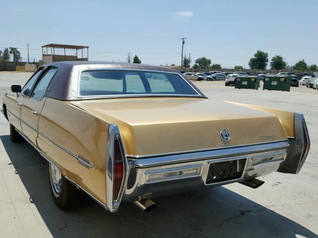 6B69R20176494 - 1972 CADILLAC FLT. SIXTY GOLD photo 3