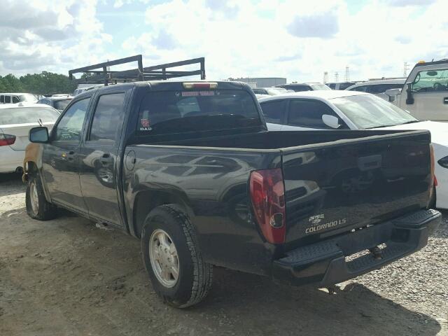 1GCCS136558100939 - 2005 CHEVROLET COLORADO BLACK photo 3