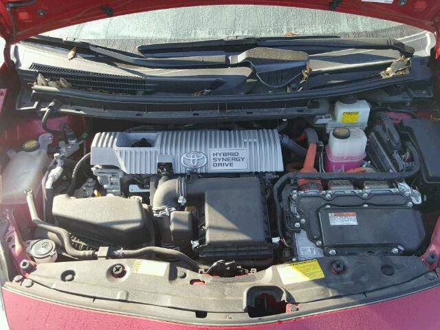 JTDKN3DU3E0361643 - 2014 TOYOTA PRIUS 红色 照片 7