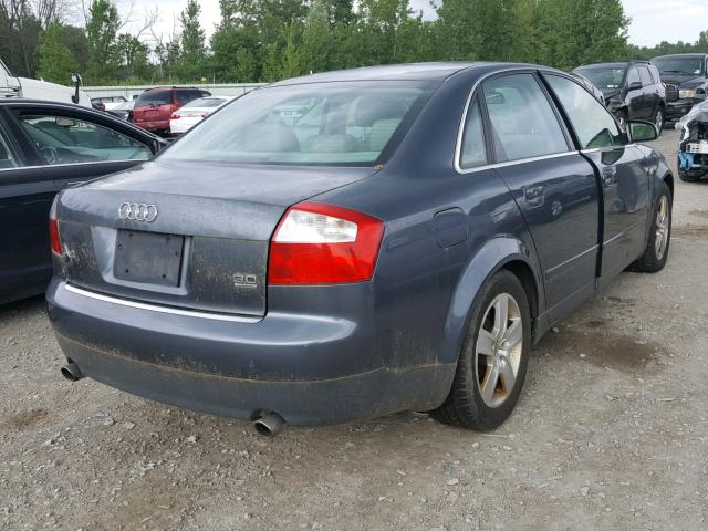 WAULT58E12A154583 - 2002 AUDI A4 3.0 QUA GRAY photo 4