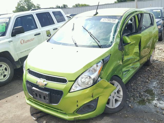 KL8CB6S94EC545705 - 2014 CHEVROLET SPARK LS GREEN photo 2