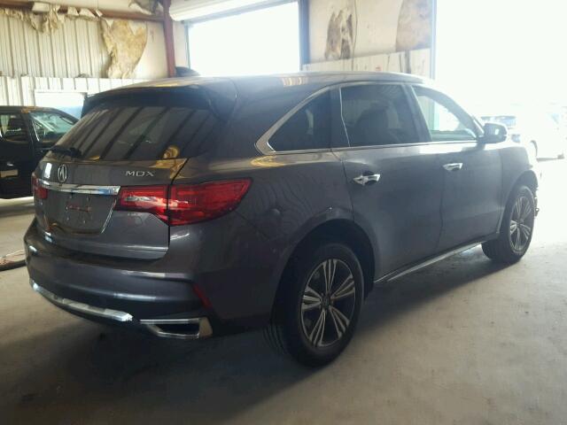 5FRYD3H36HB006579 - 2017 ACURA MDX GRAY photo 4