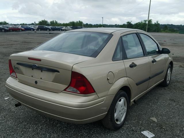 1FAFP33P32W204863 - 2002 FORD FOCUS LX BEIGE photo 4