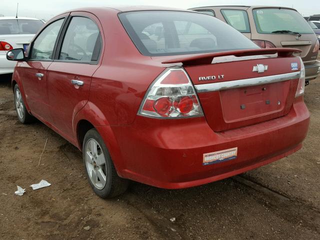 KL1TG566X8B125337 - 2008 CHEVROLET AVEO LT BURGUNDY photo 3