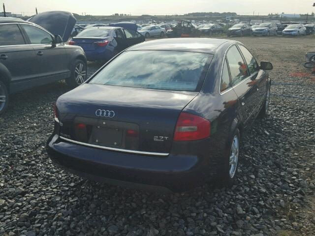 WAUED54B21N008069 - 2001 AUDI A6 2.7T QU BLUE photo 4