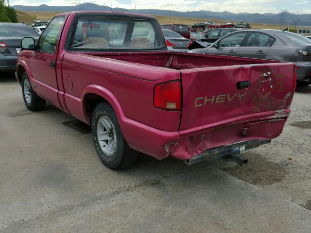 1GCCS1445R8137881 - 1994 CHEVROLET S TRUCK PINK photo 3