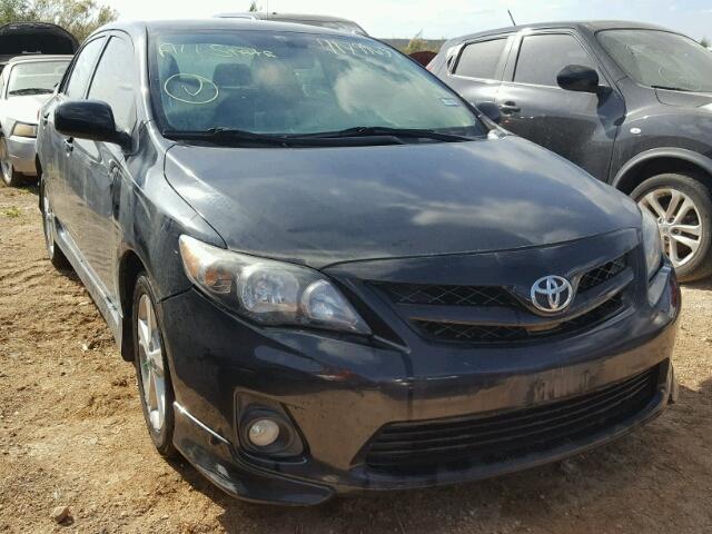 2T1BU4EE0BC681505 - 2011 TOYOTA COROLLA BLACK photo 1