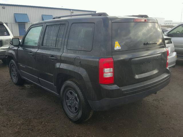 1C4NJPBA3ED890365 - 2014 JEEP PATRIOT SP BLACK photo 3