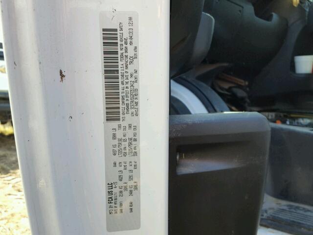 3C6TRVDG2FE513412 - 2015 RAM PROMASTER WHITE photo 10