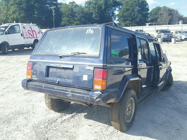 1J4FJ78S8TL236298 - 1996 JEEP CHEROKEE C BLUE photo 4