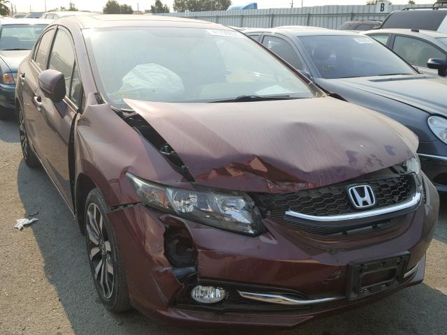 19XFB2F98EE275913 - 2014 HONDA CIVIC EXL 勃艮第红 照片 1