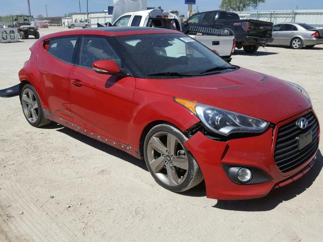 KMHTC6AE4DU079619 - 2013 HYUNDAI VELOSTER T RED photo 1