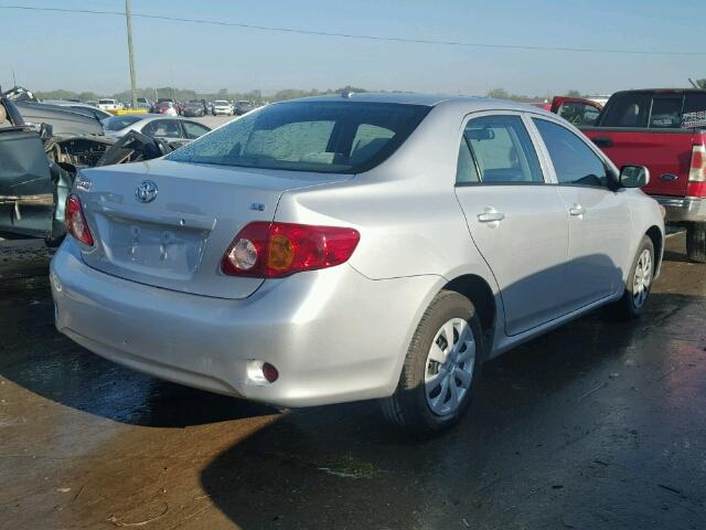 2T1BU40E69C162749 - 2009 TOYOTA COROLLA SILVER photo 4