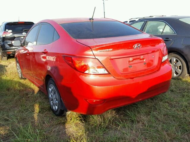 KMHCT4AE9FU900740 - 2015 HYUNDAI ACCENT RED photo 3