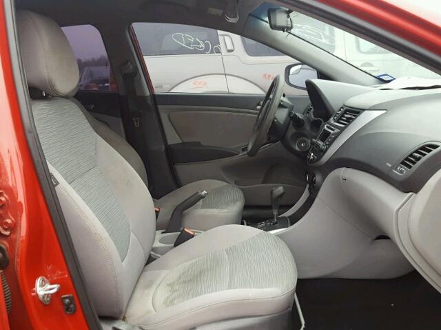 KMHCT4AE9FU900740 - 2015 HYUNDAI ACCENT RED photo 5