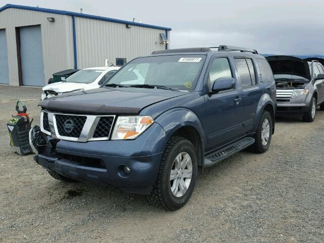 5N1AR18W95C741029 - 2005 NISSAN PATHFINDER BLUE photo 2