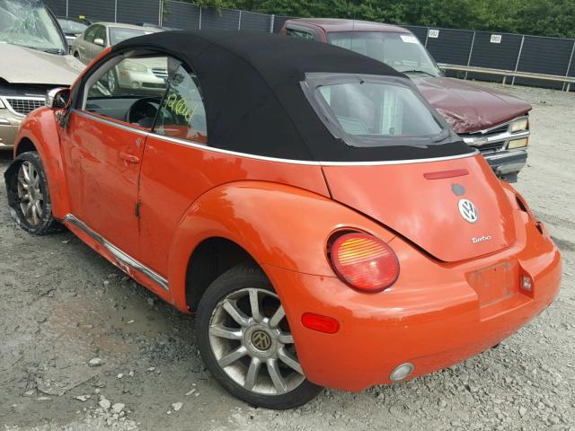 3VWDD21Y33M332647 - 2003 VOLKSWAGEN NEW BEETLE 橙色 照片 3