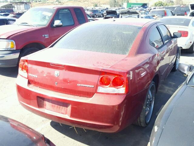 2B3KA43D39H536785 - 2009 DODGE CHARGER RED photo 4