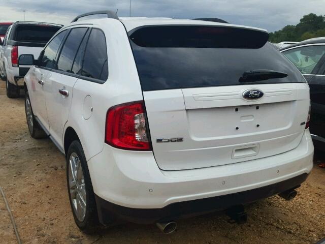 2FMDK3JC4DBB04741 - 2013 FORD EDGE SEL WHITE photo 3