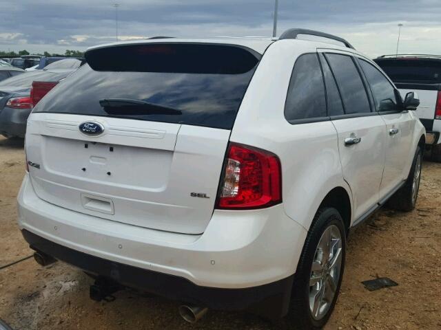 2FMDK3JC4DBB04741 - 2013 FORD EDGE SEL WHITE photo 4