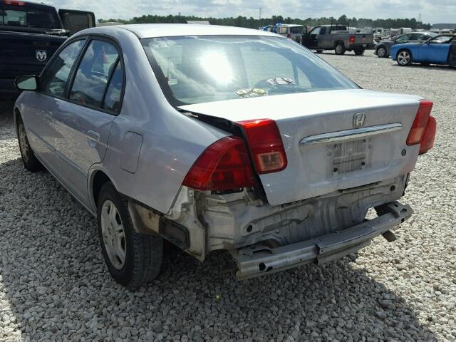 2HGES16522H612063 - 2002 HONDA CIVIC SILVER photo 3