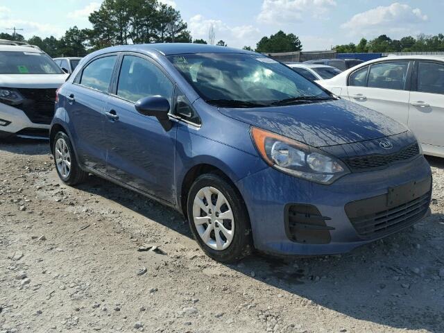 KNADM5A35G6666058 - 2016 KIA RIO LX BLUE photo 1