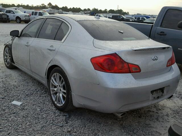 JNKBV61E88M212560 - 2008 INFINITI G35 SILVER photo 3