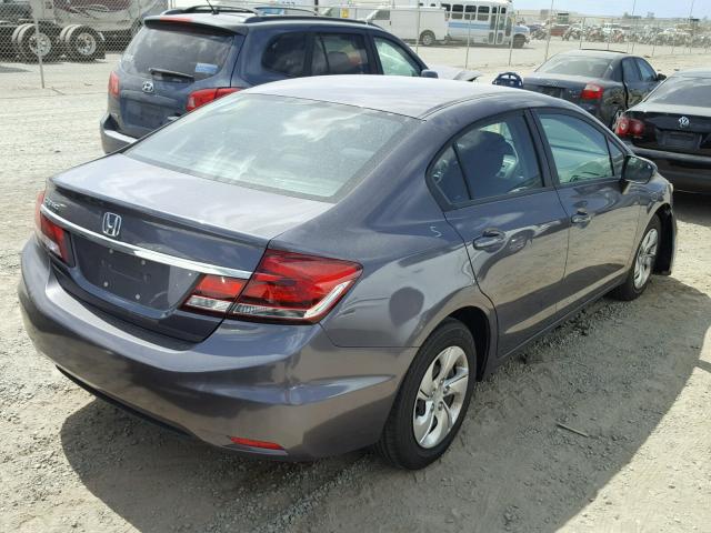 19XFB2F59EE239225 - 2014 HONDA CIVIC LX GRAY photo 4