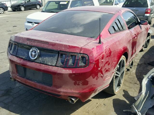 1ZVBP8AM7E5281256 - 2014 FORD MUSTANG RED photo 4